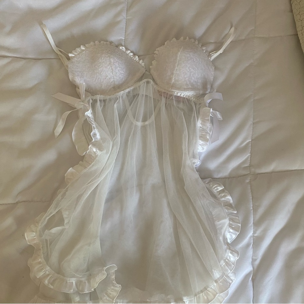 white sequin Victoria Secret Bridal Lingerie